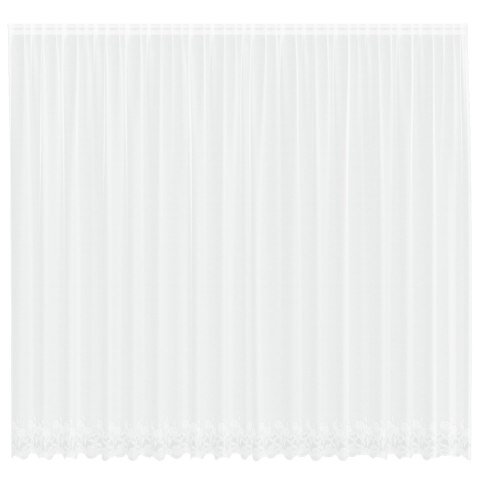 FIRANKA KORONKOWA Z ZASŁONAMI KWIATOWY BIAŁY 500X 260CM POLIESTER