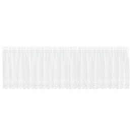 FIRANKA KORONKOWA Z ZASŁONAMI KWIATOWY BIAŁY 500X 80CM POLIESTER