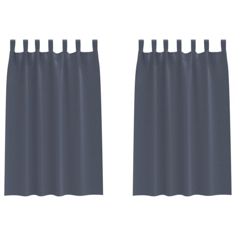 ZASŁONY ZACIEMNIAJĄCE 2 PCS ANTRACYTOWY 175X 140CM POLIESTER
