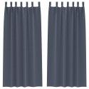 ZASŁONY ZACIEMNIAJĄCE 2 PCS ANTRACYTOWY 225X 140CM POLIESTER