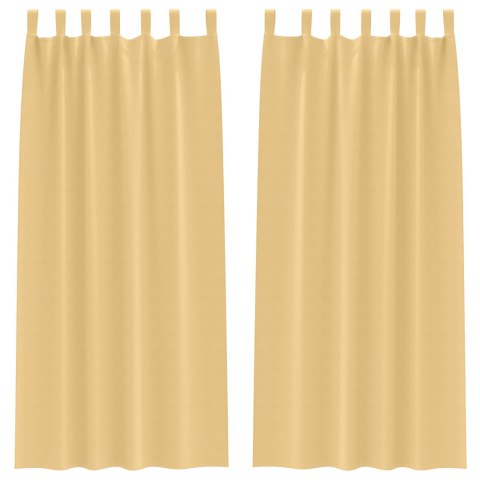 ZASŁONY ZACIEMNIAJĄCE 2 PCS BEŻOWY 225X 140CM POLIESTER
