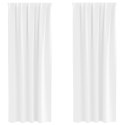 ZASŁONY ZACIEMNIAJĄCE 2 PCS CZYSTA BIEL 245X 140CM POLIESTER