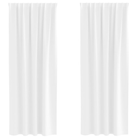 ZASŁONY ZACIEMNIAJĄCE 2 PCS CZYSTA BIEL 245X 140CM POLIESTER