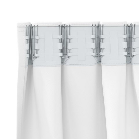 ZASŁONY ZACIEMNIAJĄCE 2 PCS CZYSTA BIEL 245X 140CM POLIESTER