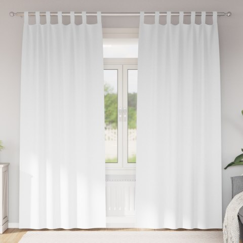 ZASŁONY ZACIEMNIAJĄCE 2 PCS CZYSTA BIEL 245X 140CM POLIESTER