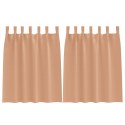 ZASŁONY ZACIEMNIAJĄCE 2 PCS JASNOBRĄZOWY 140X 140CM POLIESTER