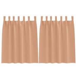 ZASŁONY ZACIEMNIAJĄCE 2 PCS JASNOBRĄZOWY 140X 140CM POLIESTER