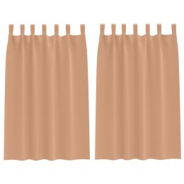 ZASŁONY ZACIEMNIAJĄCE 2 PCS JASNOBRĄZOWY 175X 140CM POLIESTER
