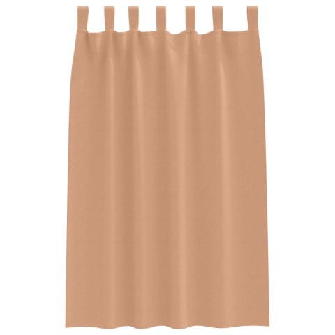 ZASŁONY ZACIEMNIAJĄCE 2 PCS JASNOBRĄZOWY 175X 140CM POLIESTER
