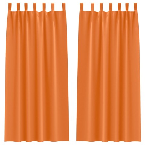 ZASŁONY ZACIEMNIAJĄCE 2 PCS JASNOPOMARAŃCZOWY 225X 140CM