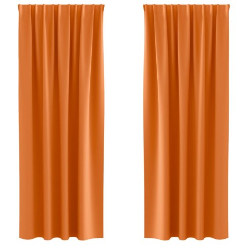 ZASŁONY ZACIEMNIAJĄCE 2 PCS JASNOPOMARAŃCZOWY 260X 140CM