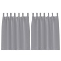 ZASŁONY ZACIEMNIAJĄCE 2 PCS JASNOSZARY 140X 140CM POLIESTER