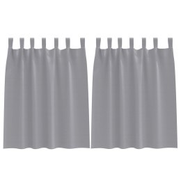 ZASŁONY ZACIEMNIAJĄCE 2 PCS JASNOSZARY 140X 140CM POLIESTER