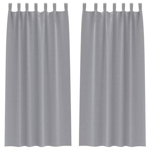 ZASŁONY ZACIEMNIAJĄCE 2 PCS JASNOSZARY 260X 140CM POLIESTER