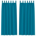 ZASŁONY ZACIEMNIAJĄCE 2 PCS TURKUSOWY 225X 140CM POLIESTER