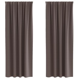 ZASŁONY ZACIEMNIAJĄCE 2 PCS CIEMNOBRĄZOWY 245X 140CM