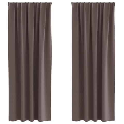 ZASŁONY ZACIEMNIAJĄCE 2 PCS CIEMNOBRĄZOWY 245X 140CM