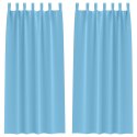 ZASŁONY ZACIEMNIAJĄCE 2 PCS JASNONIEBIESKI 225X 140CM