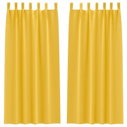 ZASŁONY ZACIEMNIAJĄCE 2 PCS MUSZTARDOWO ŻÓŁTY 225X 140CM
