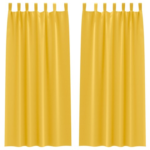 ZASŁONY ZACIEMNIAJĄCE 2 PCS MUSZTARDOWO ŻÓŁTY 225X 140CM