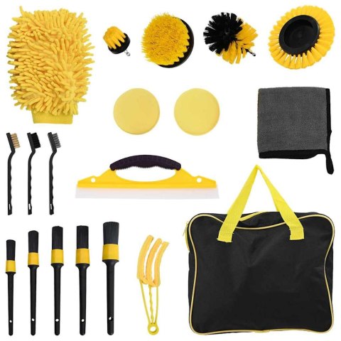 ZESTAW SZCZOTEK DO CZYSZCZENIA SAMOCHODU 19 SZT. 19 PCS