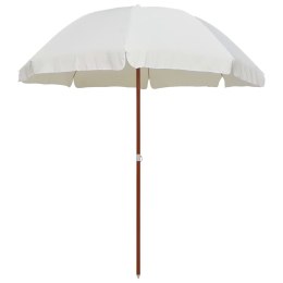 PARASOL OGRODOWY NA STALOWYM SŁUPKU 240CM PIASKOWY