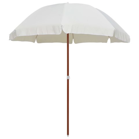 PARASOL OGRODOWY NA STALOWYM SŁUPKU 240CM PIASKOWY