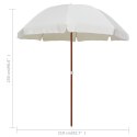 PARASOL OGRODOWY NA STALOWYM SŁUPKU 240CM PIASKOWY