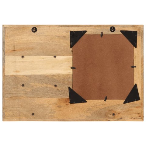 LUSTRO Z PÓŁKAMI 80X8X55CM SZKŁO I LITE DREWNO MANGO