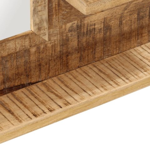 LUSTRO Z PÓŁKAMI 80X8X55CM SZKŁO I LITE DREWNO MANGO