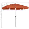 PARASOL PLAŻOWY TERAKOTA 200X125CM