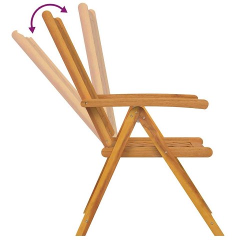 3-CZĘŚCIOWY ZESTAW DO JEDZENIA W OGRODZIE Z LITEGO DREWNA AKACJOWEGO