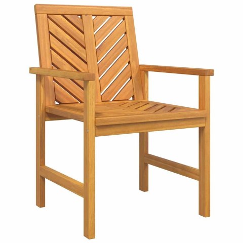 5-CZĘŚCIOWY ZESTAW DO JADALNI W OGRODZIE Z LITEGO DREWNA AKACJOWEGO