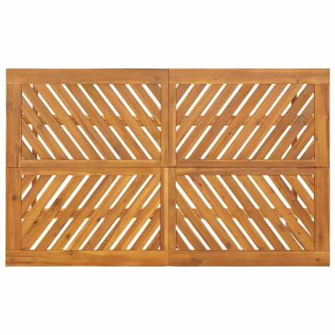 5-CZĘŚCIOWY ZESTAW DO JADALNI W OGRODZIE Z LITEGO DREWNA AKACJOWEGO