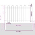 BIAŁE OGRODOWE OGRODZENIE Z ŁUKOWYM SZCZYTEM 5.1X1M WYKONANE ZE STALI