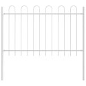 BIAŁE OGRODZENIE Z HOOOPEM NA GÓRZE 6,8X0,8M STALOWE