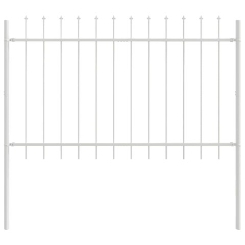 BIAŁY SŁUPEK OGRODOWY Z OSTRYM WIERZCHOŁKIEM - 6.8X 0.8M STAL