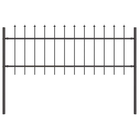 CIEMNOSZARE ŻALUZJE OGRODOWE Z OSTRYM SZCZYTEM 5,1X0,6M STALOWE
