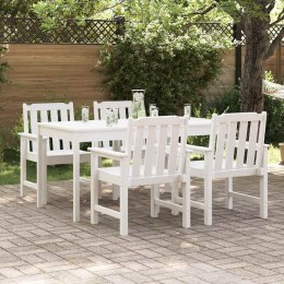 KRZESEŁKA DO JADALNI W OGRODZIE 4 SZT. BIAŁE 65,5X55,5X88CM HDPE
