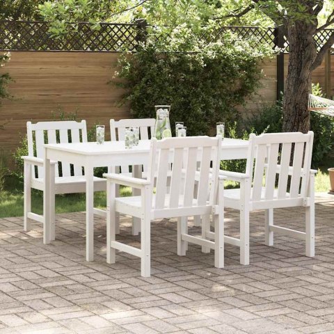KRZESEŁKA DO JADALNI W OGRODZIE 4 SZT. BIAŁE 65,5X55,5X88CM HDPE