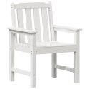 KRZESEŁKA DO JADALNI W OGRODZIE 4 SZT. BIAŁE 65,5X55,5X88CM HDPE