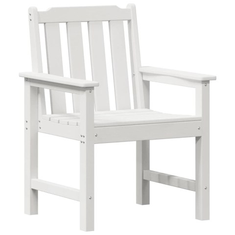 KRZESEŁKA DO JADALNI W OGRODZIE 4 SZT. BIAŁE 65,5X55,5X88CM HDPE