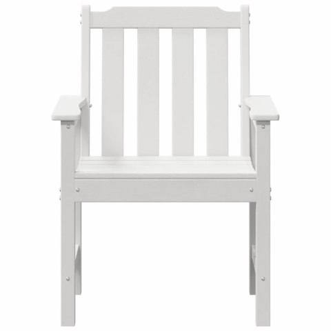 KRZESEŁKA DO JADALNI W OGRODZIE 4 SZT. BIAŁE 65,5X55,5X88CM HDPE