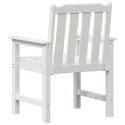 KRZESEŁKA DO JADALNI W OGRODZIE 4 SZT. BIAŁE 65,5X55,5X88CM HDPE
