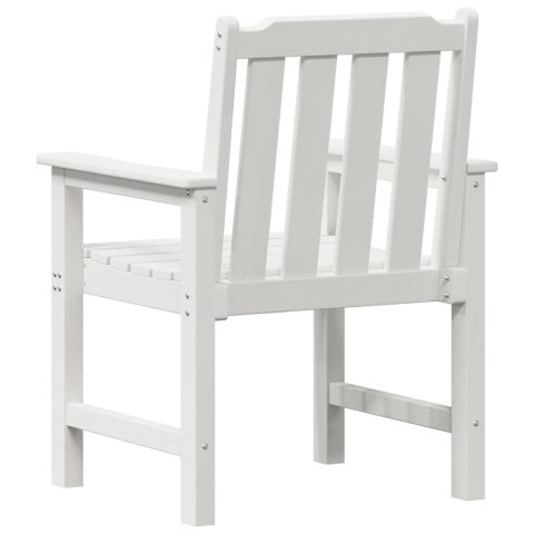 KRZESEŁKA DO JADALNI W OGRODZIE 4 SZT. BIAŁE 65,5X55,5X88CM HDPE