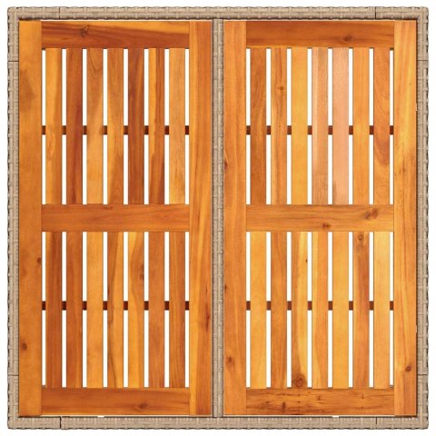 3 ELEMENTOWY ZESTAW JADALNY W OGRODZIE Z PODUSZKAMI BEŻOWY POLIRATTAN