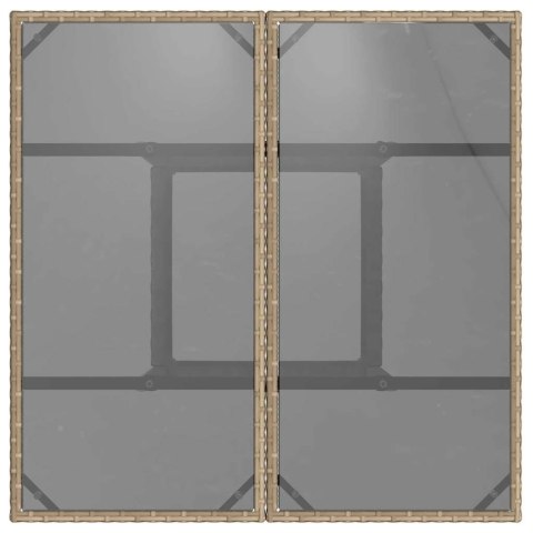 5-CZĘŚCIOWY ZESTAW DO JADALNI W OGRODZIE BEŻOWY POLIRATTAN