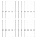 SŁUPKI OGRODZENIOWE 22 PCS SREBRNY 50X 0.4M