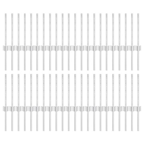 SŁUPKI OGRODZENIOWE 44 PCS SREBRNY 100X 0.4M