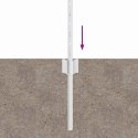 SŁUPKI OGRODZENIOWE 44 PCS SREBRNY 100X 0.4M